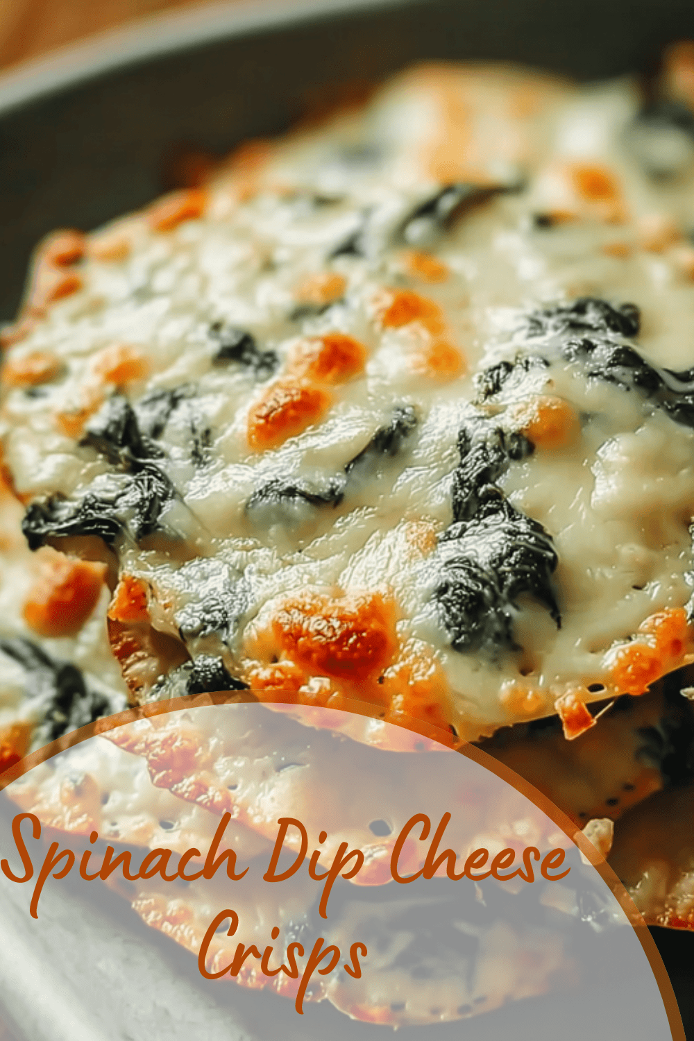 Spinach Dip Cheese Crisps